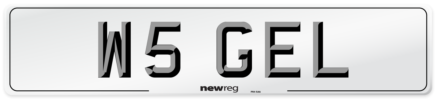 W5 GEL Number Plate from New Reg